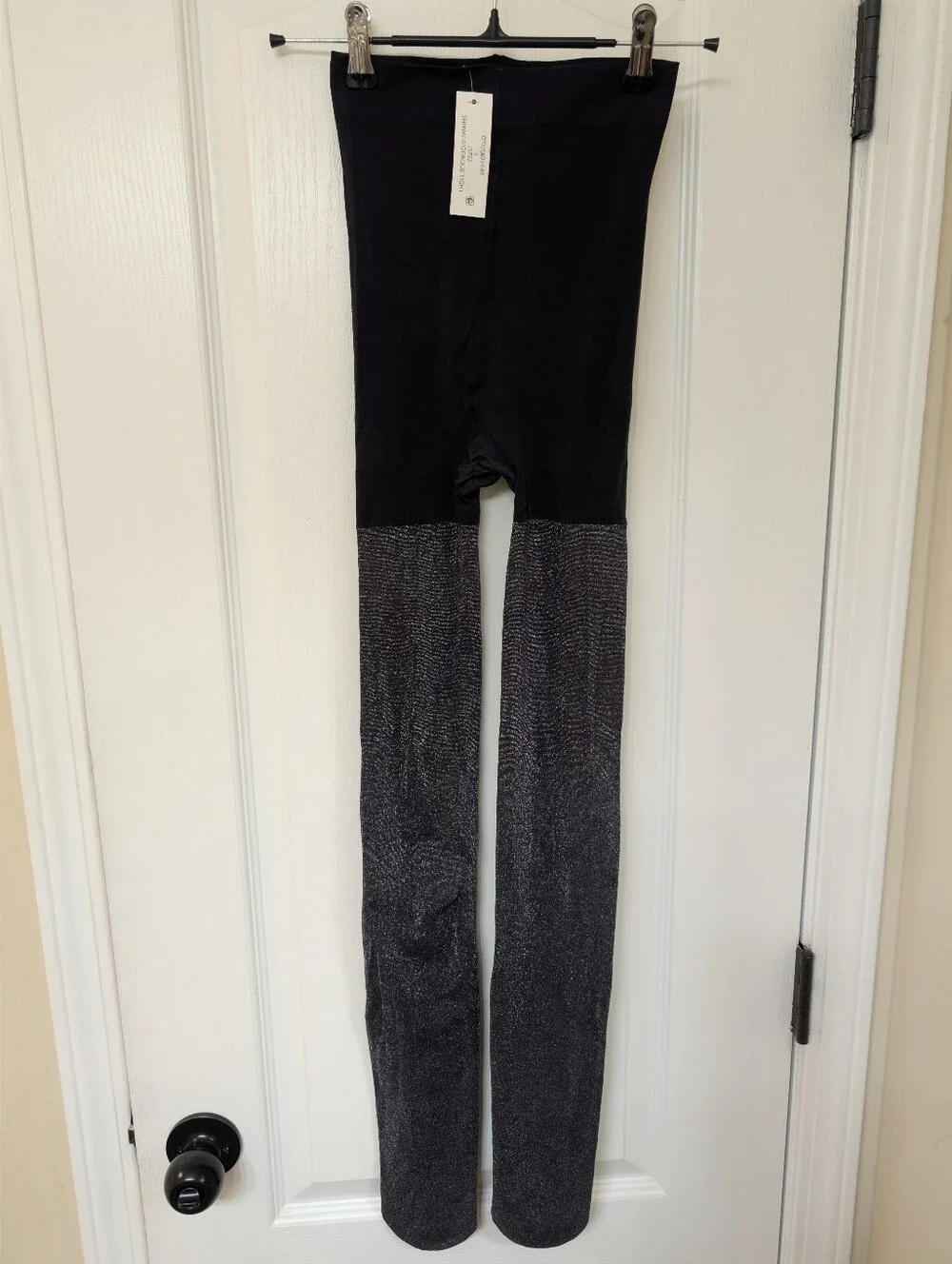 Joyspun Black Metallic Shimmer/ Opaque Tights
